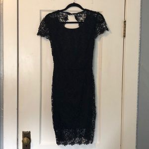 Francesca’s Navy Blue Lace Dress